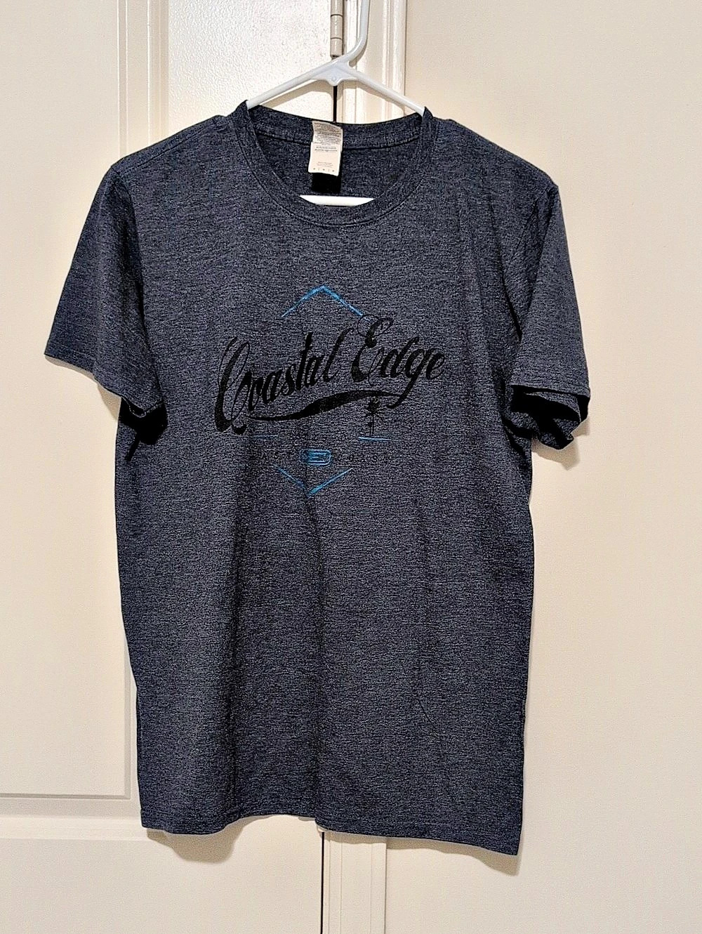 Gildan Coastal Edge Graphic Tee on Gildan Softstyle Gray Medium